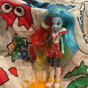 My little pony equestrian girls rainbow dash rainbow rocks doll